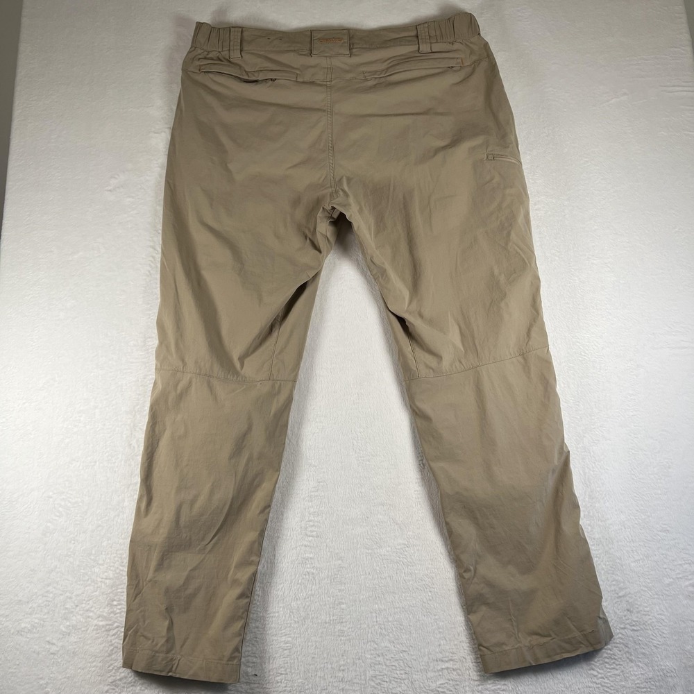 Orvis Pants Mens 39x32 Beige Nylon Stretch Cargo Hiking Travel Lightweight Tech - Picture 8 of 13